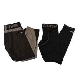 Set of 2 | Boys M | CHAMPION c9 DuoDry+ Power Core Base Layer Training Pants
